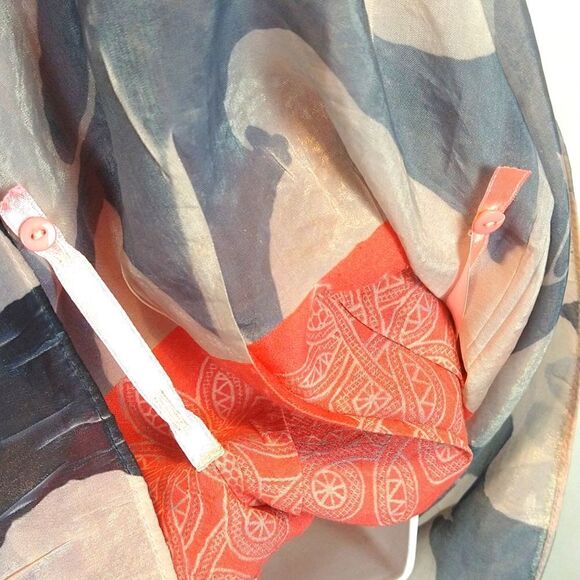 Lapis pink floral convertible strapless Boho chic Fairycore dress - Picture 7 of 9